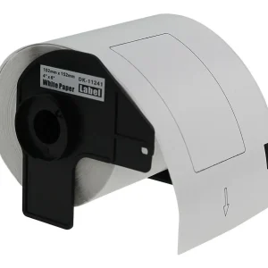 Rollo de etiquetas Brother DK1241 102mm x 152mm con base, 200 etiquetas